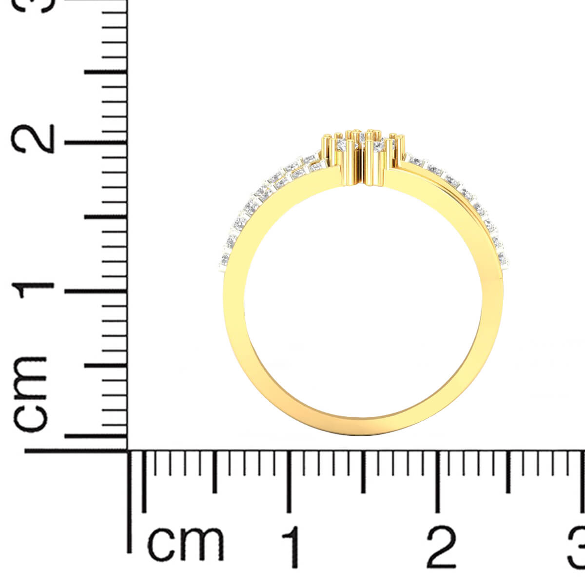 Sleek Flora Harmony Diamond Engagement Ring for Women