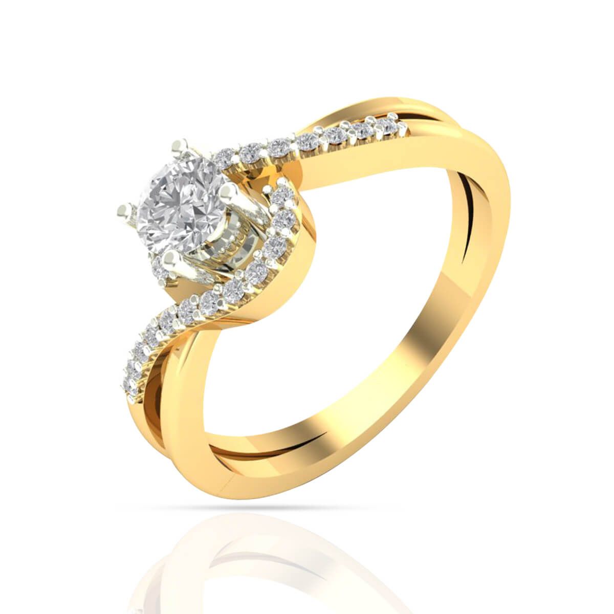 Petite Dazzle Diamond Engagement Ring for Women