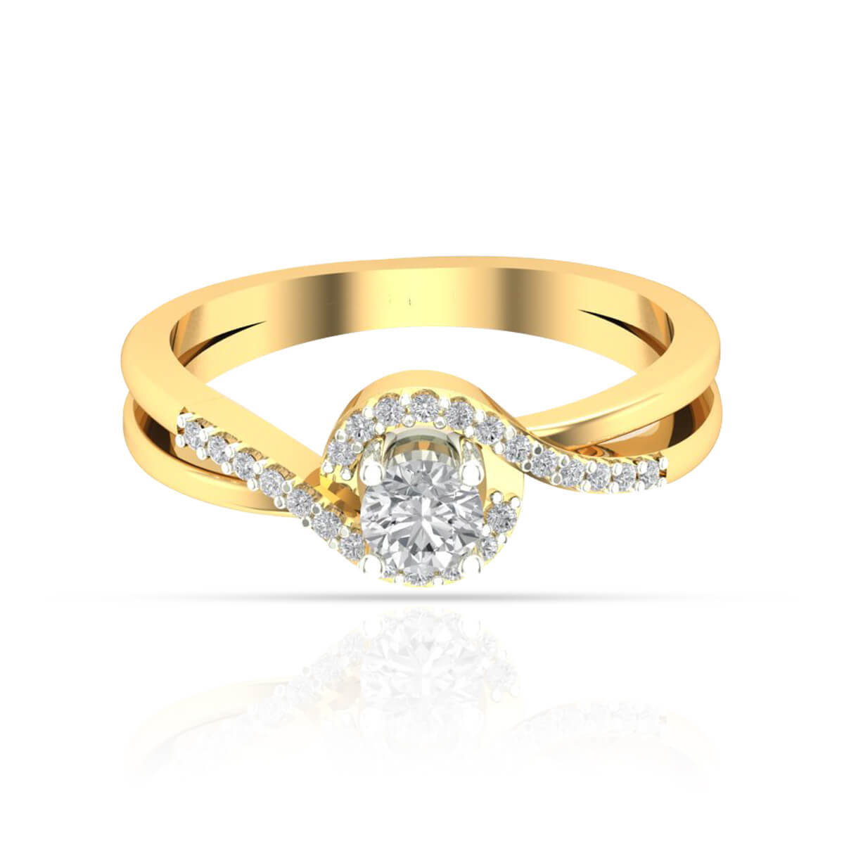 Petite Dazzle Diamond Engagement Ring for Women