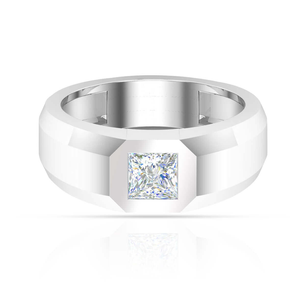 Sophisticated Shine Diamond Ring for Men 18K