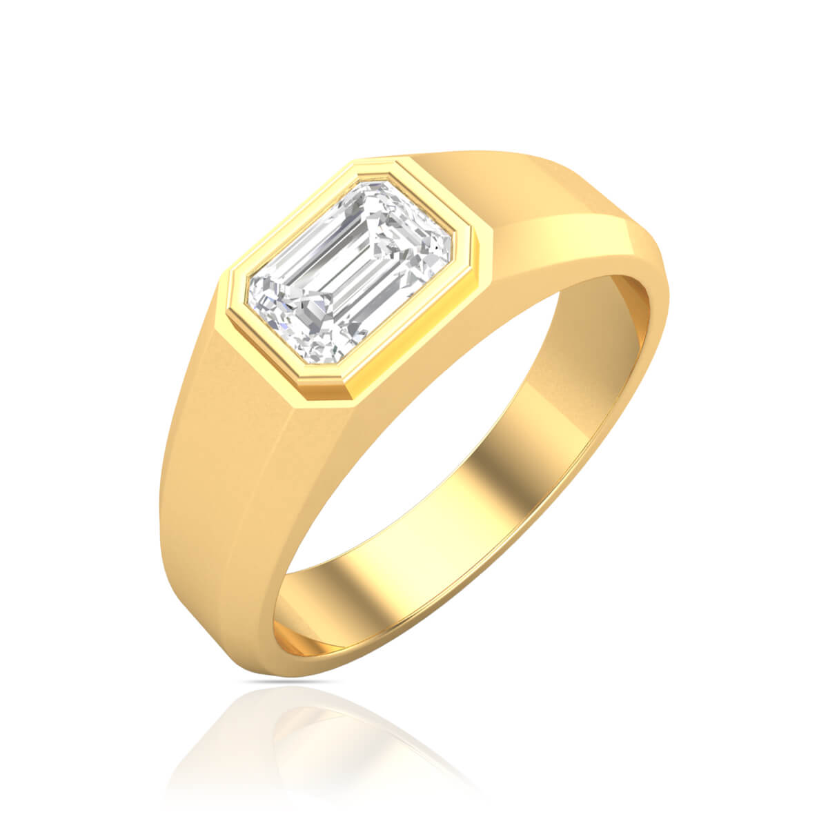 Refined Elegance Men Diamond Ring 18K