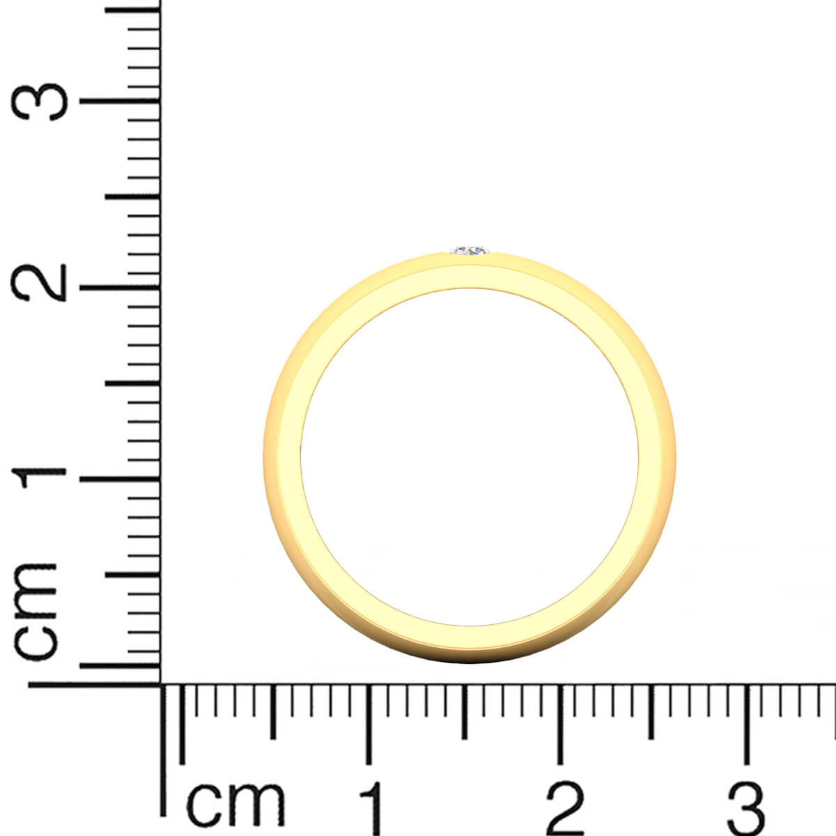 Polished Elegance Men Diamond Ring 18K