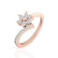 Dazzling Petite Bloom Rose Gold Ring