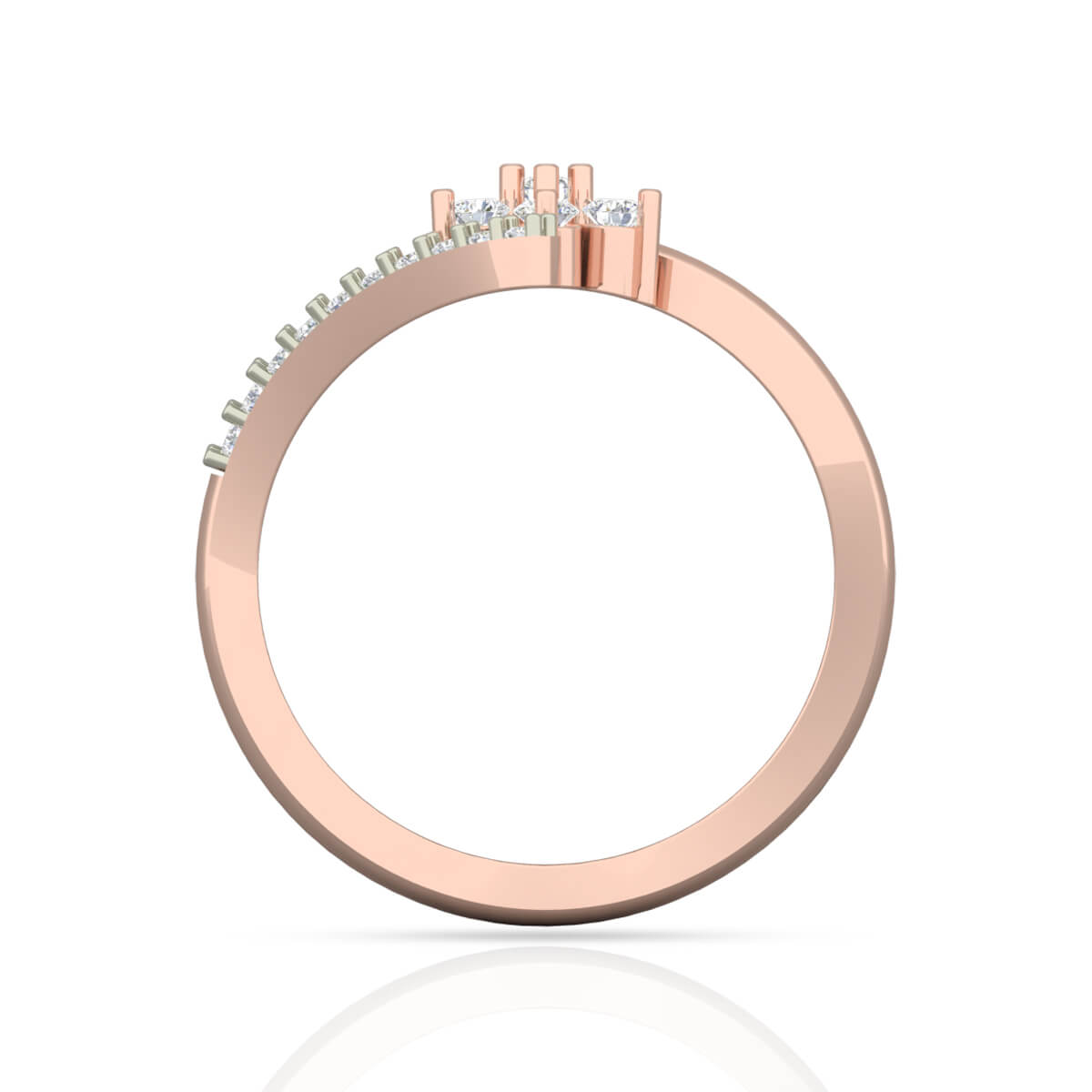 Dazzling Petite Bloom Rose Gold Ring