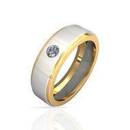 Orbicular Elegance Diamond Ring for Men 18K