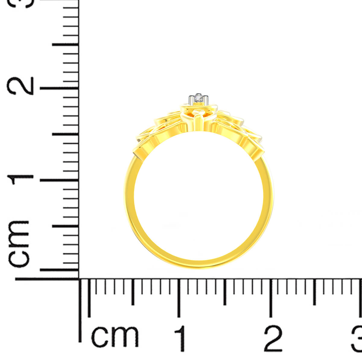 Vibrant Lotus Grace Gold Ring