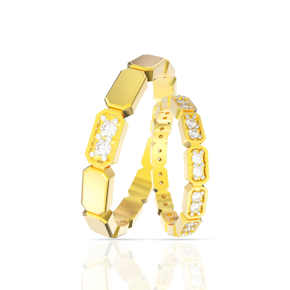 Dainty Spark Diamond Couple Band