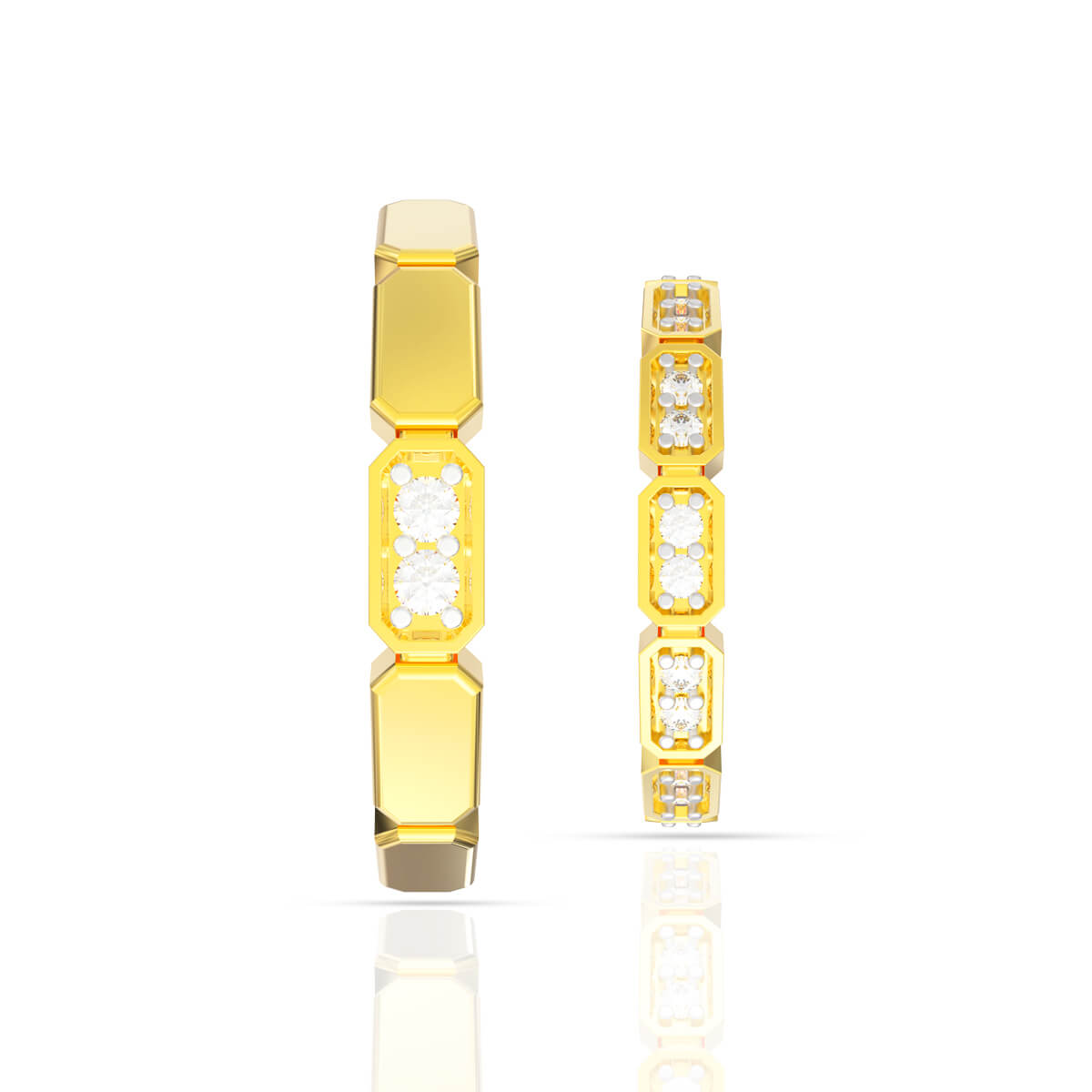 Dainty Spark Diamond Couple Band
