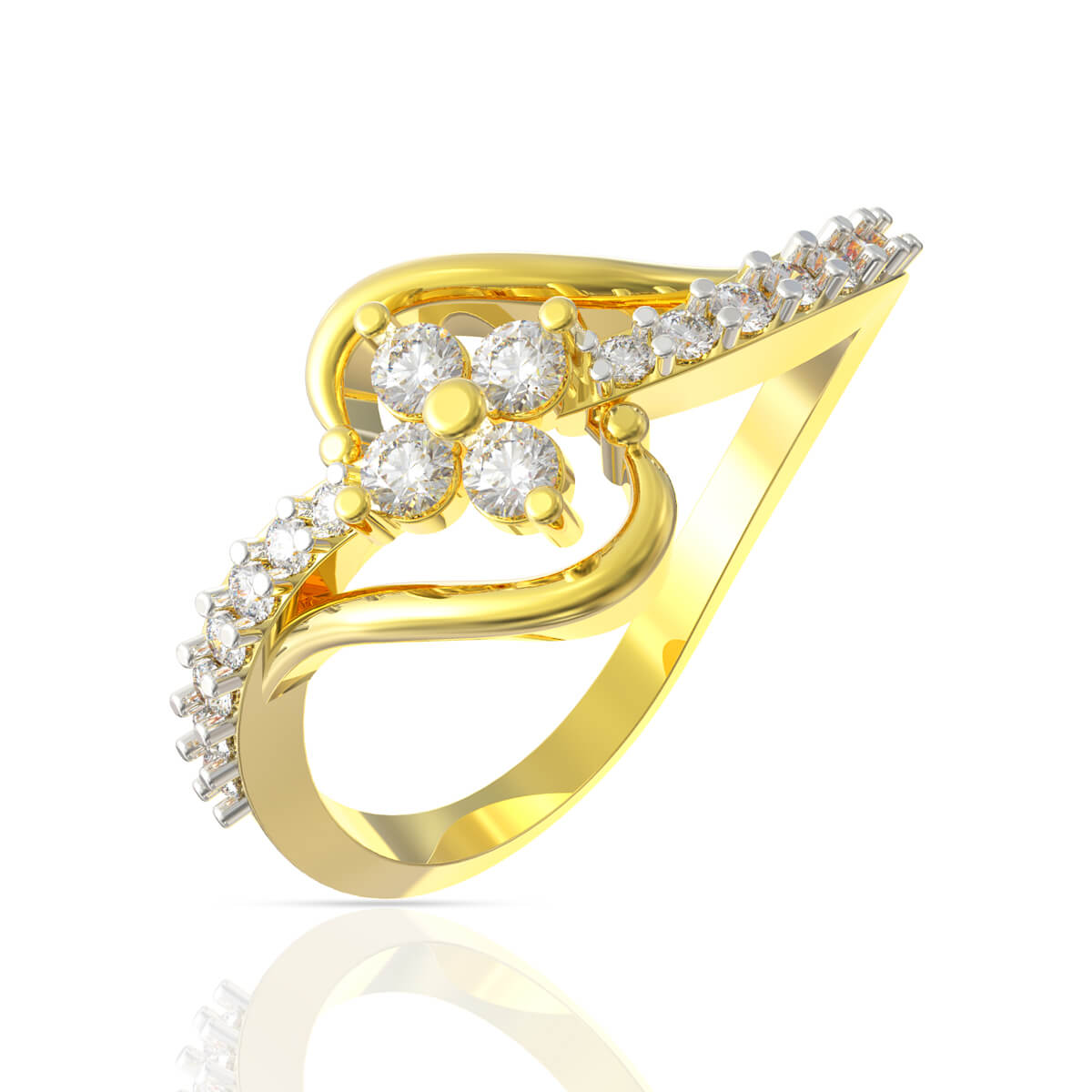 Exquisite Shimmer Diamond Ring for Women