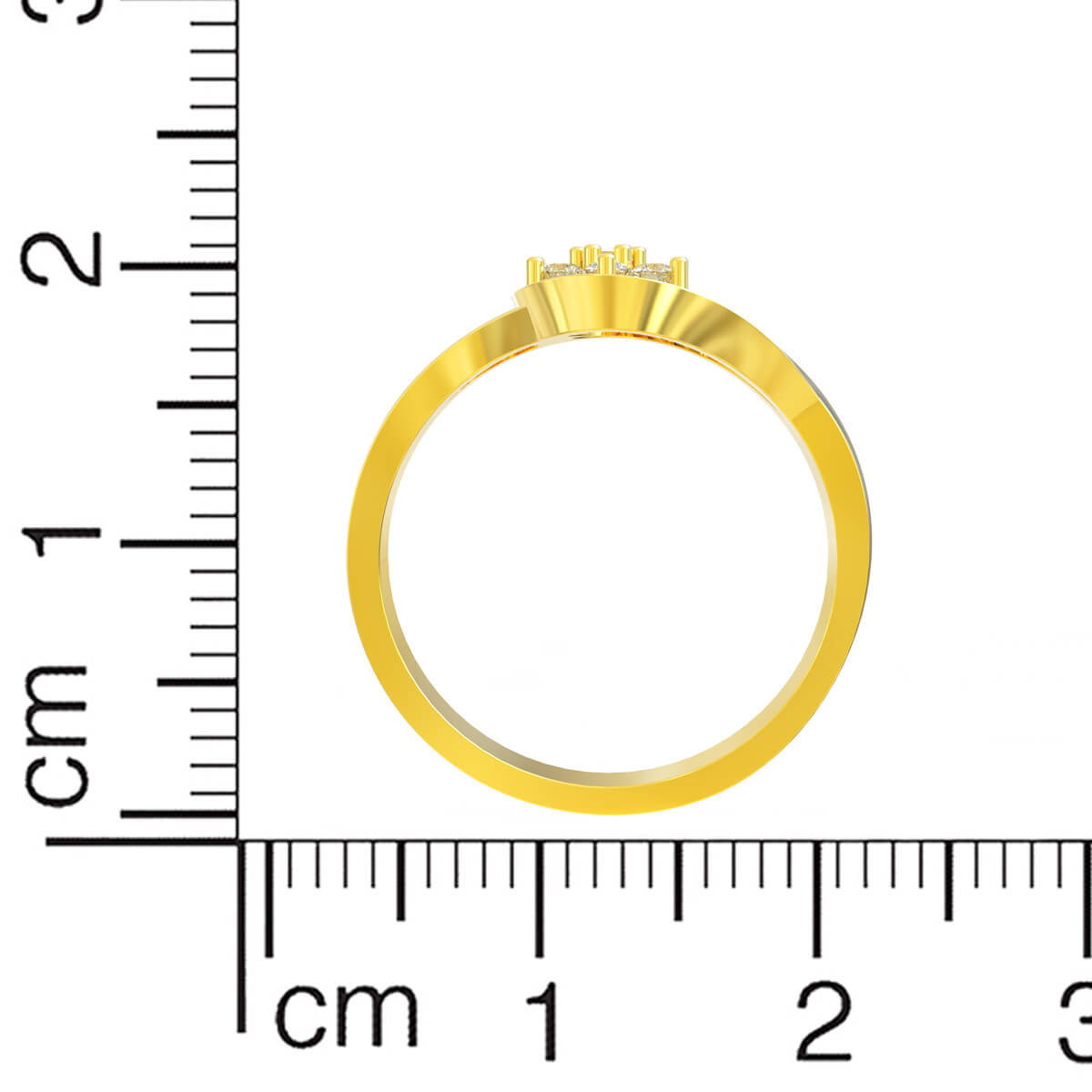 Glimmering Foral Gold Ring