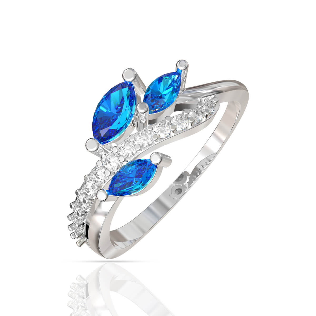 Alluring Azure Diamond Ring for Women