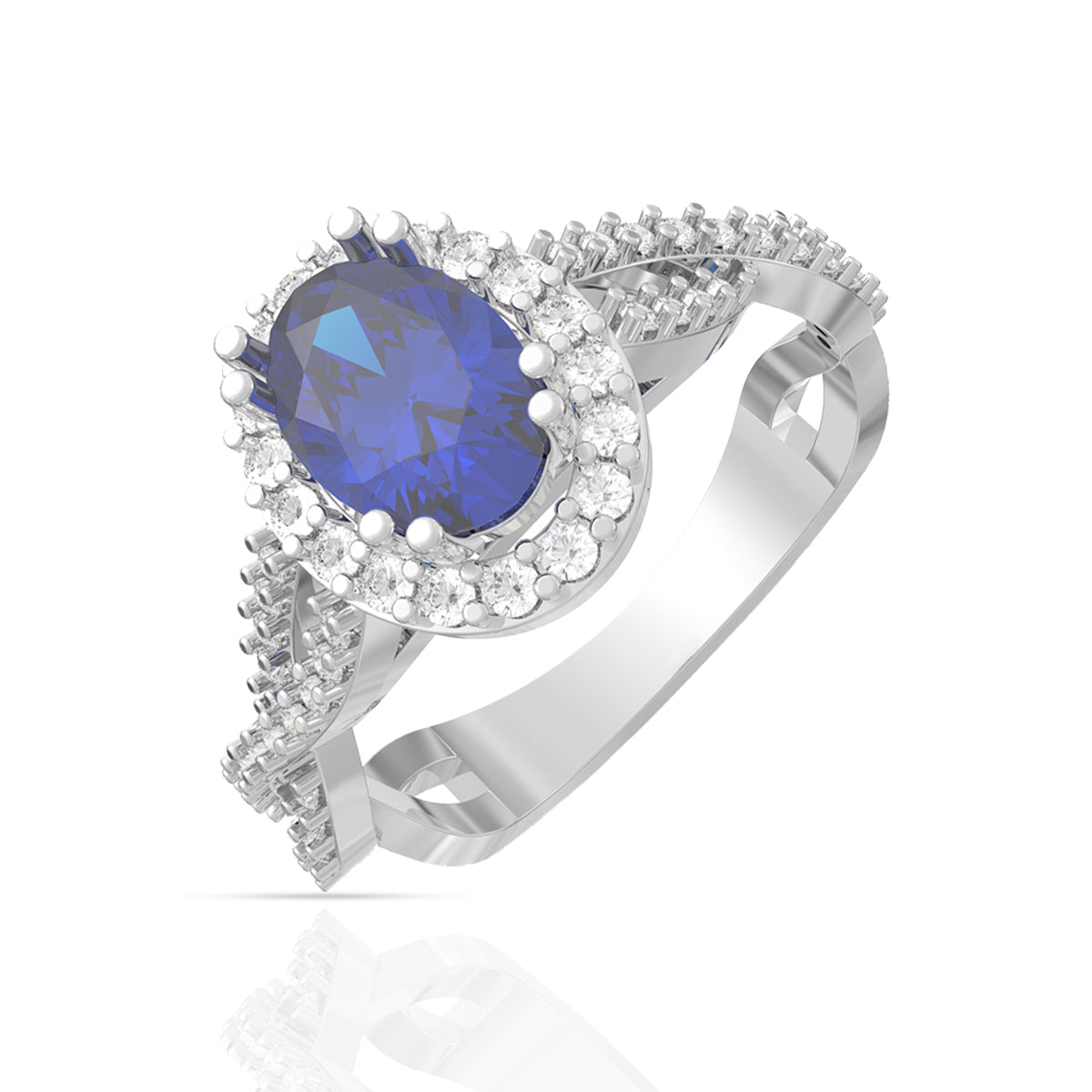 Azure Dazzle 18K Diamond Ring