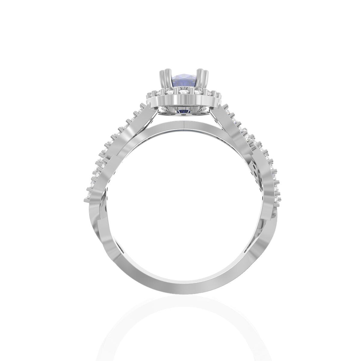 Azure Dazzle 18K Diamond Ring