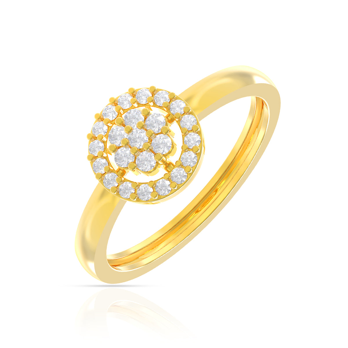 Shimmering Blossom 18K Diamond Ring