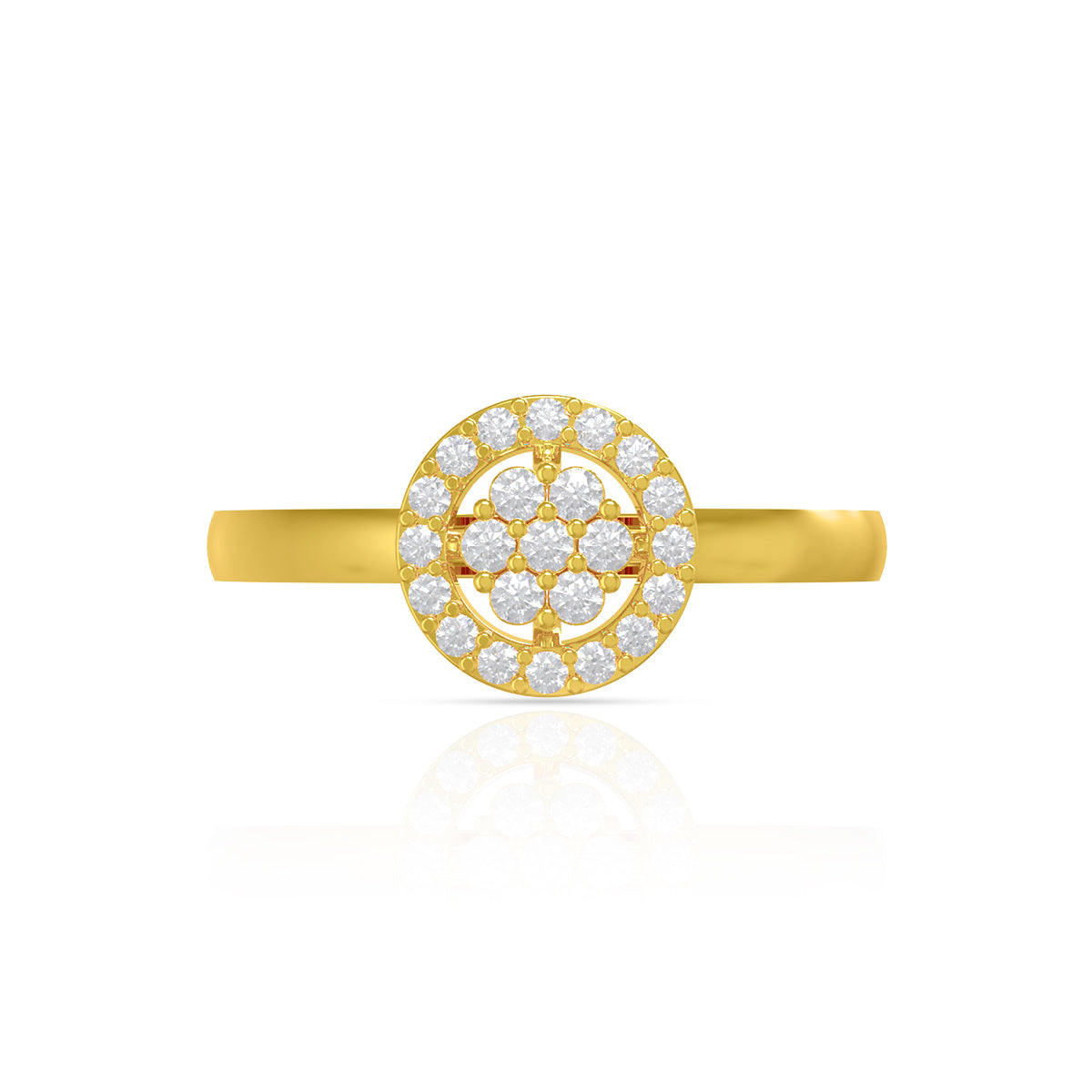 Shimmering Blossom 18K Diamond Ring