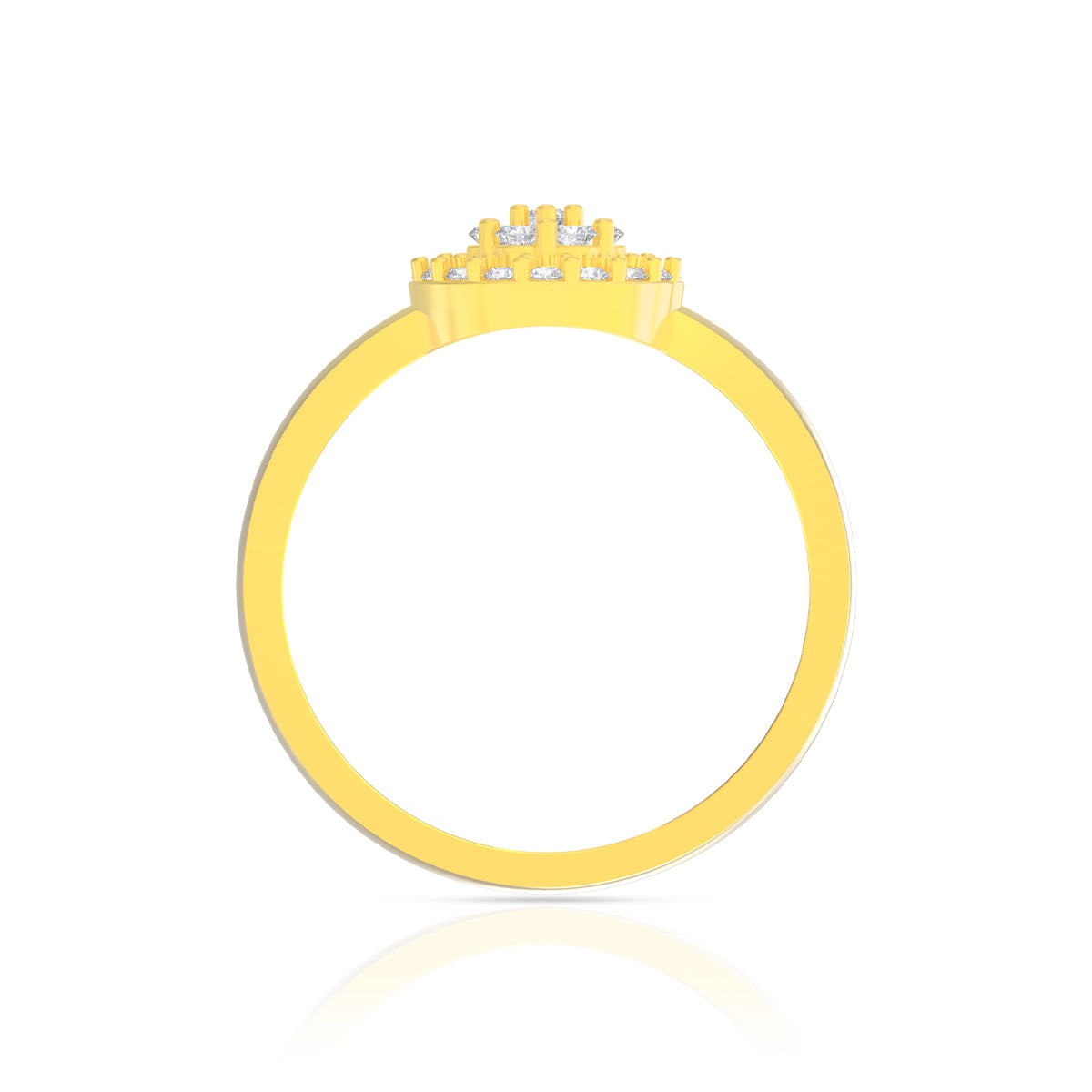 Shimmering Blossom 18K Diamond Ring