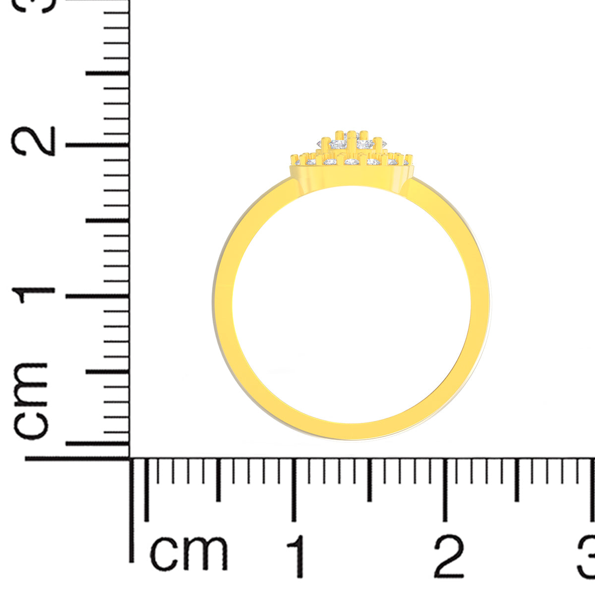 Shimmering Blossom 18K Diamond Ring