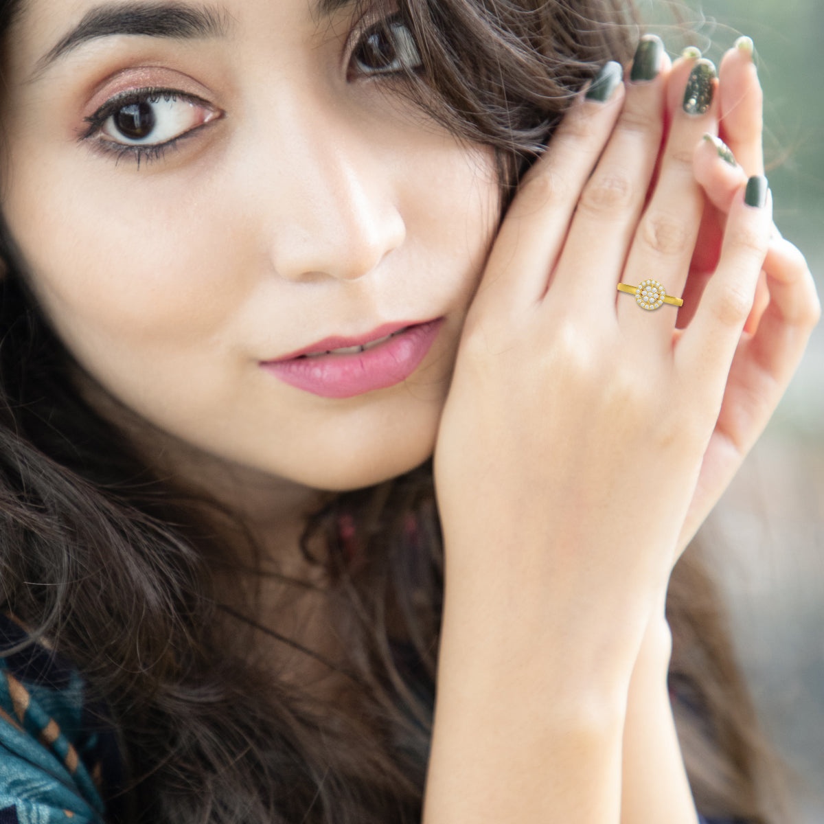 Shimmering Blossom 18K Diamond Ring