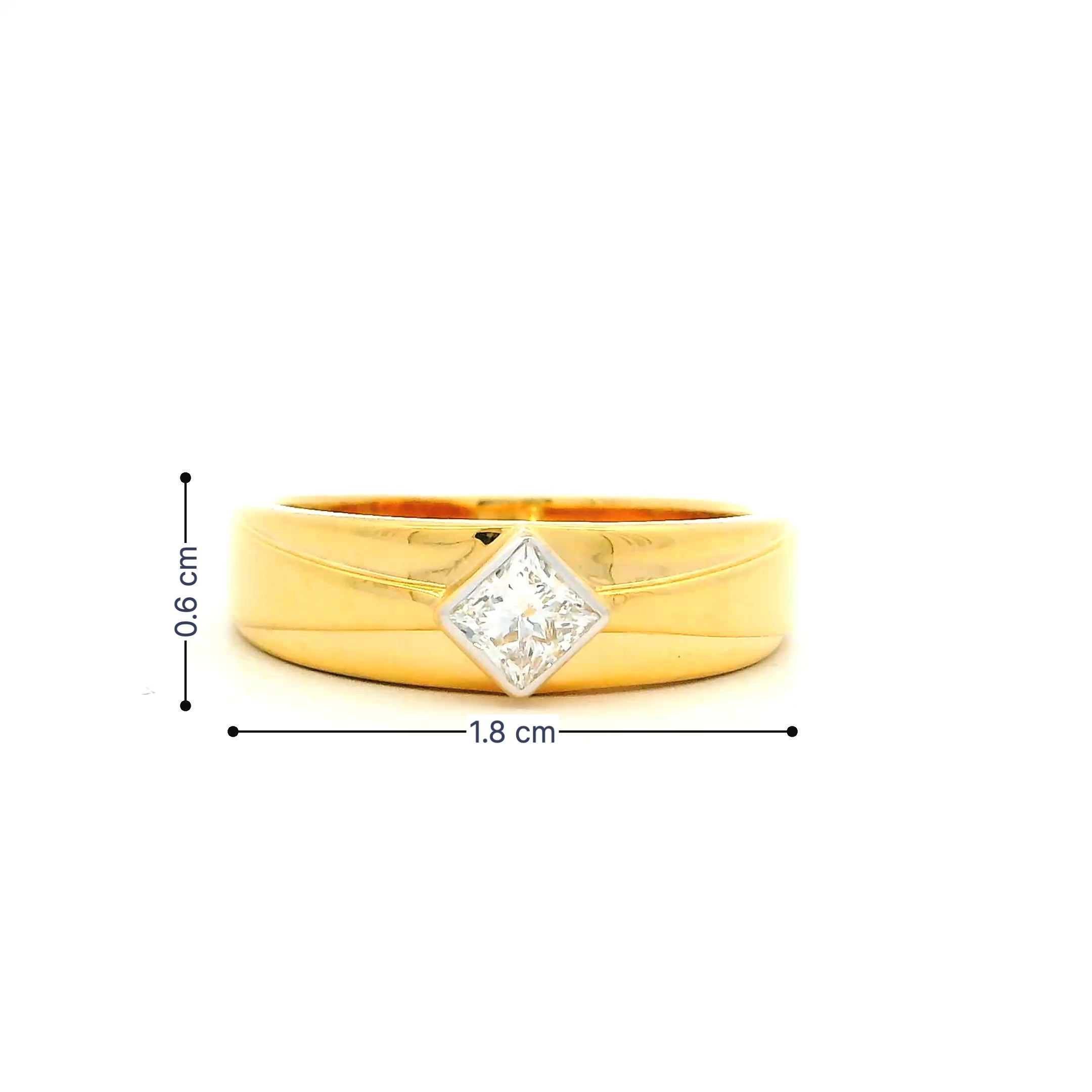 9K Lab Grown Diamond Ring For Men