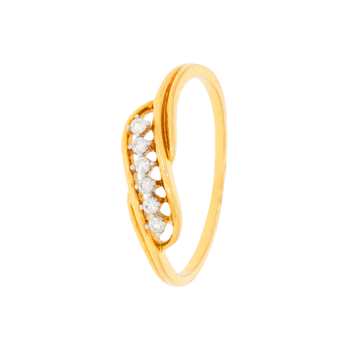 Elegant Swirl Diamond Ring for Women
