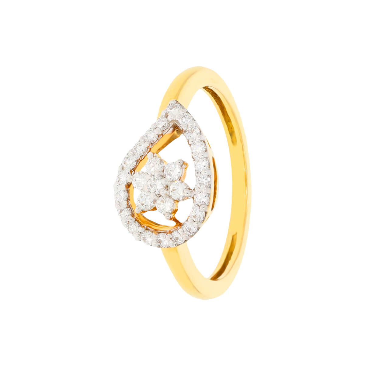 Exquisite Paisley Shine Diamond Ring for Women