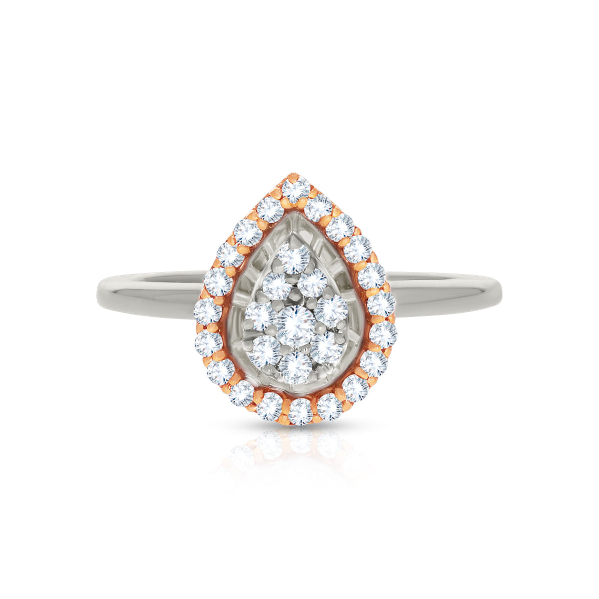 Sparkling Paisley 18K Diamond Ring