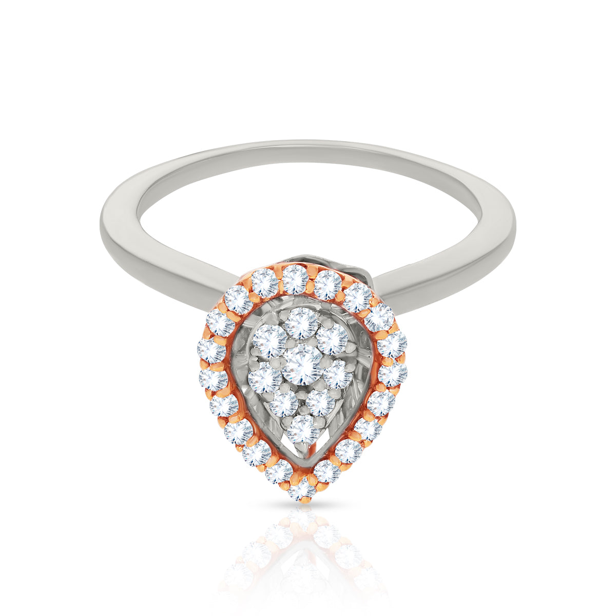 Sparkling Paisley 18K Diamond Ring