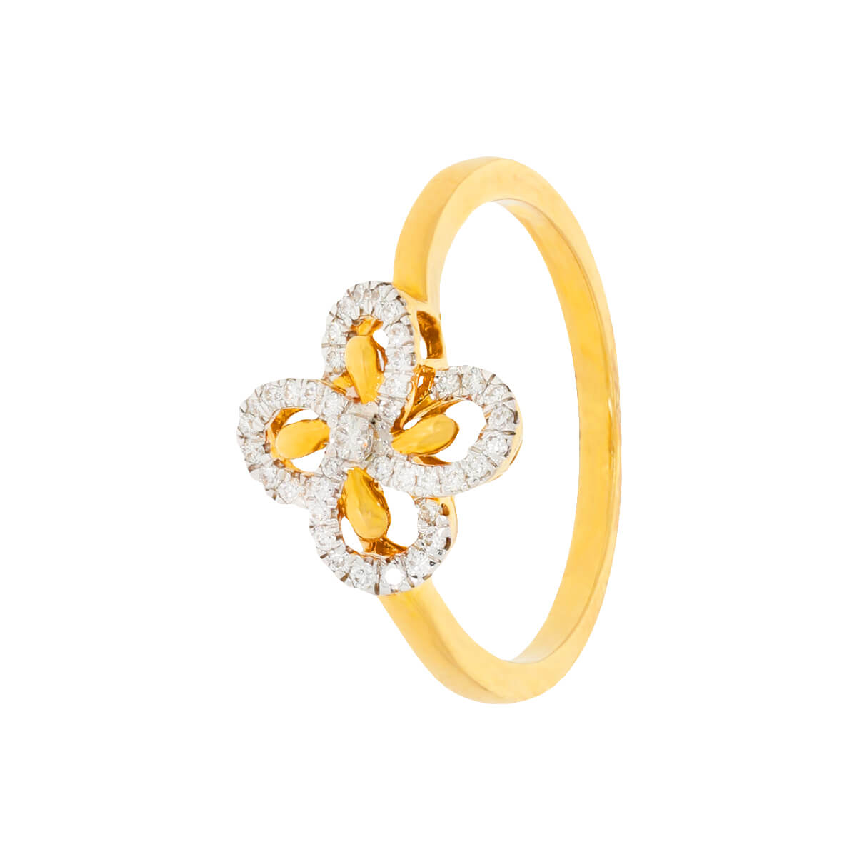 Dazzling Clover Charm Diamond Ring