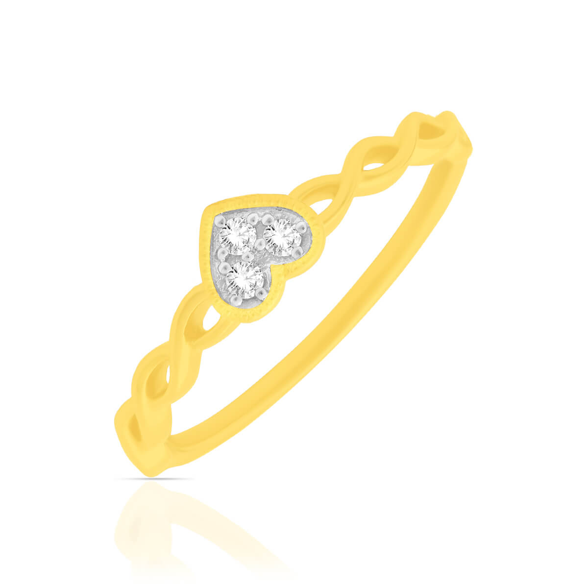 Charming Heart Diamond Ring for Women
