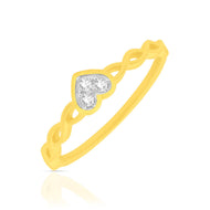 Charming Heart Diamond Ring for Women