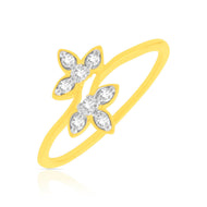 Gleaming Petal Diamond Ring for Women