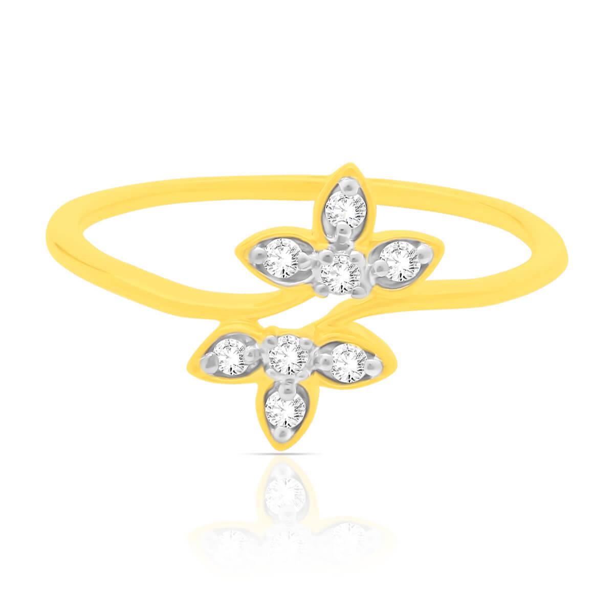 Gleaming Petal Diamond Ring for Women