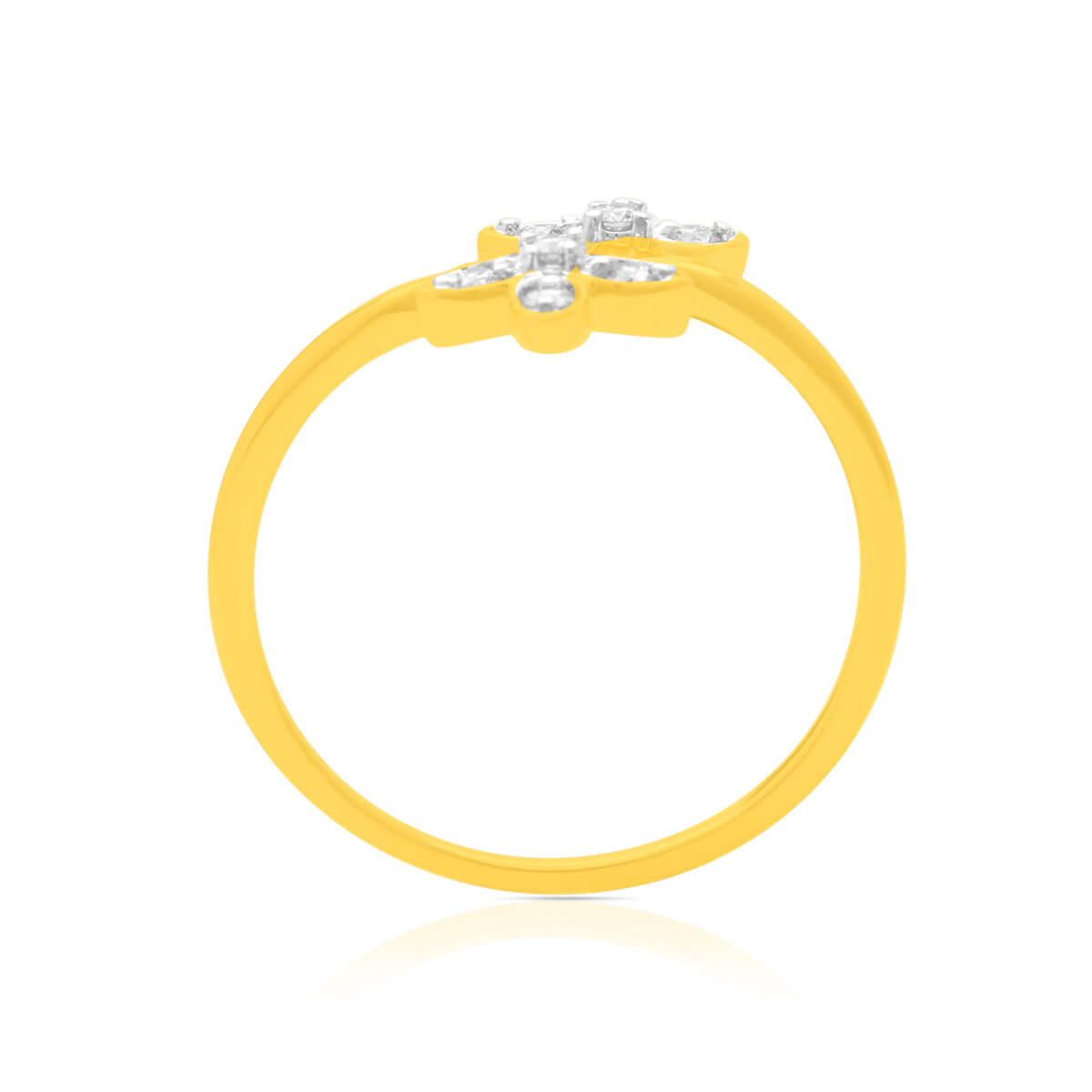 Gleaming Petal Diamond Ring for Women