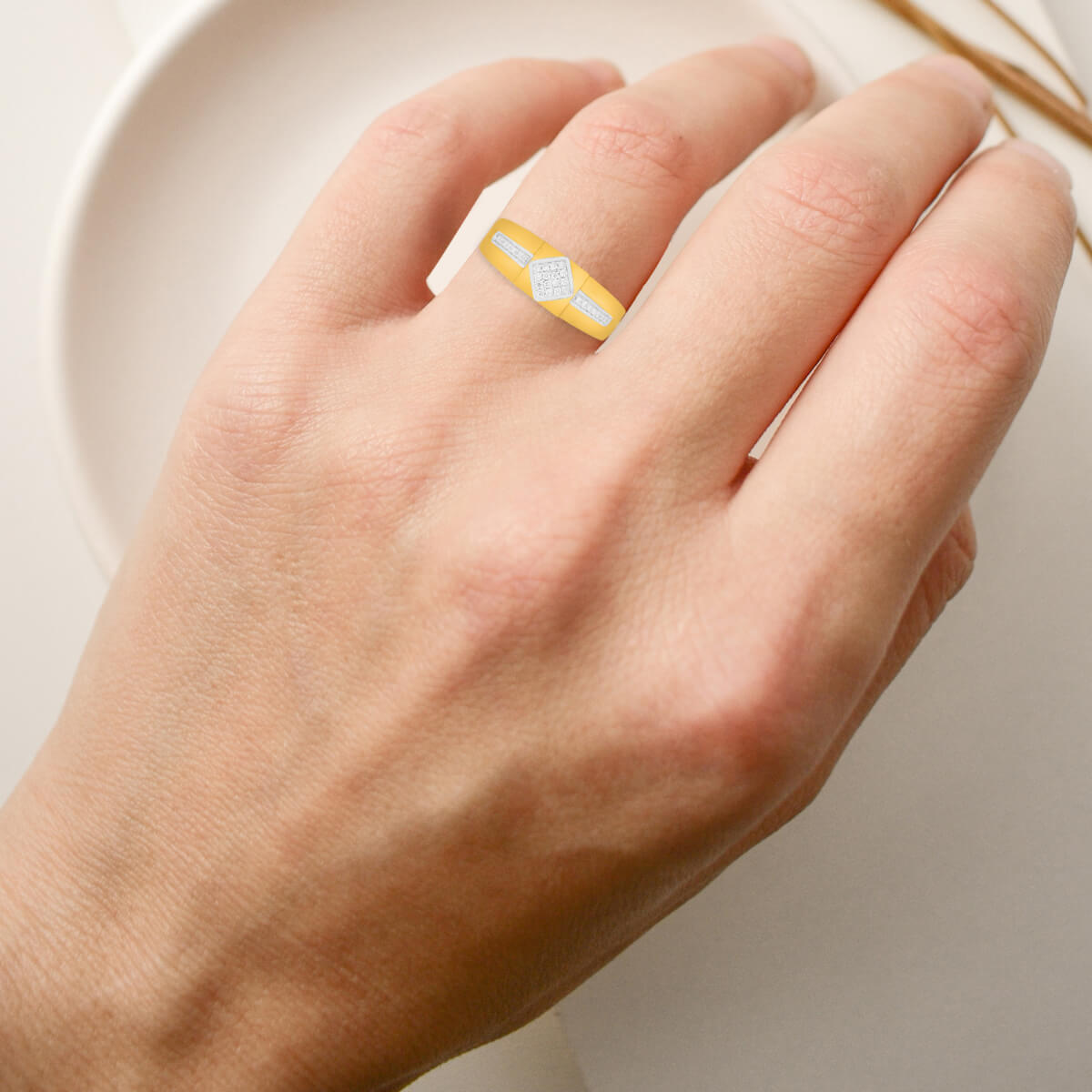 Refined Simplicity Men Diamond Ring for Men 18K