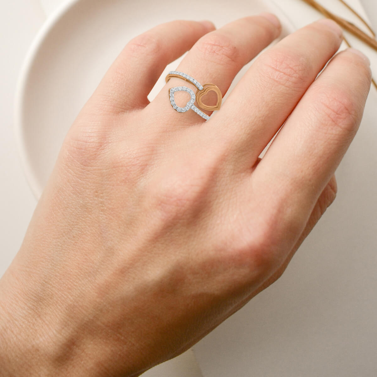 Soft Shimmer Diamond Ring for Women