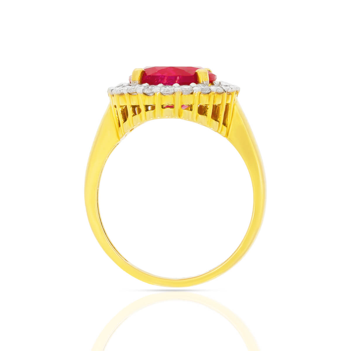 Scarlet Radiance Gold Ring