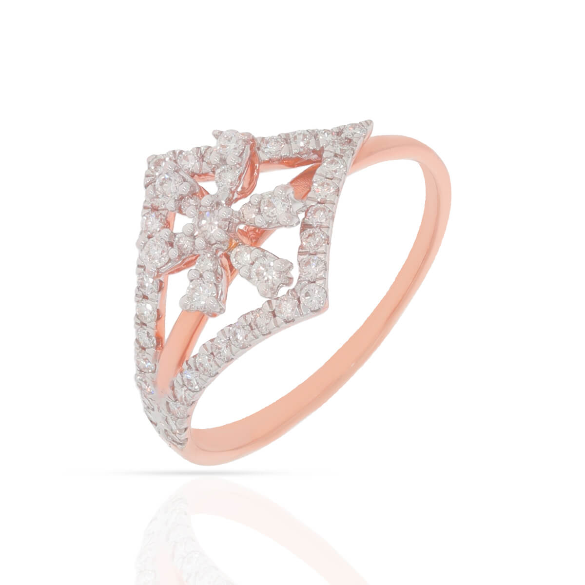 Charming Petal Grace Gold Ring for Women