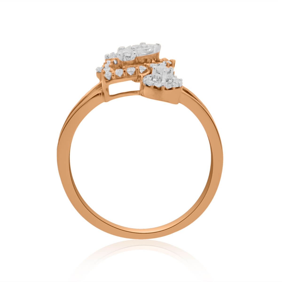 Gleaming Paisley Diamond Ring for Women