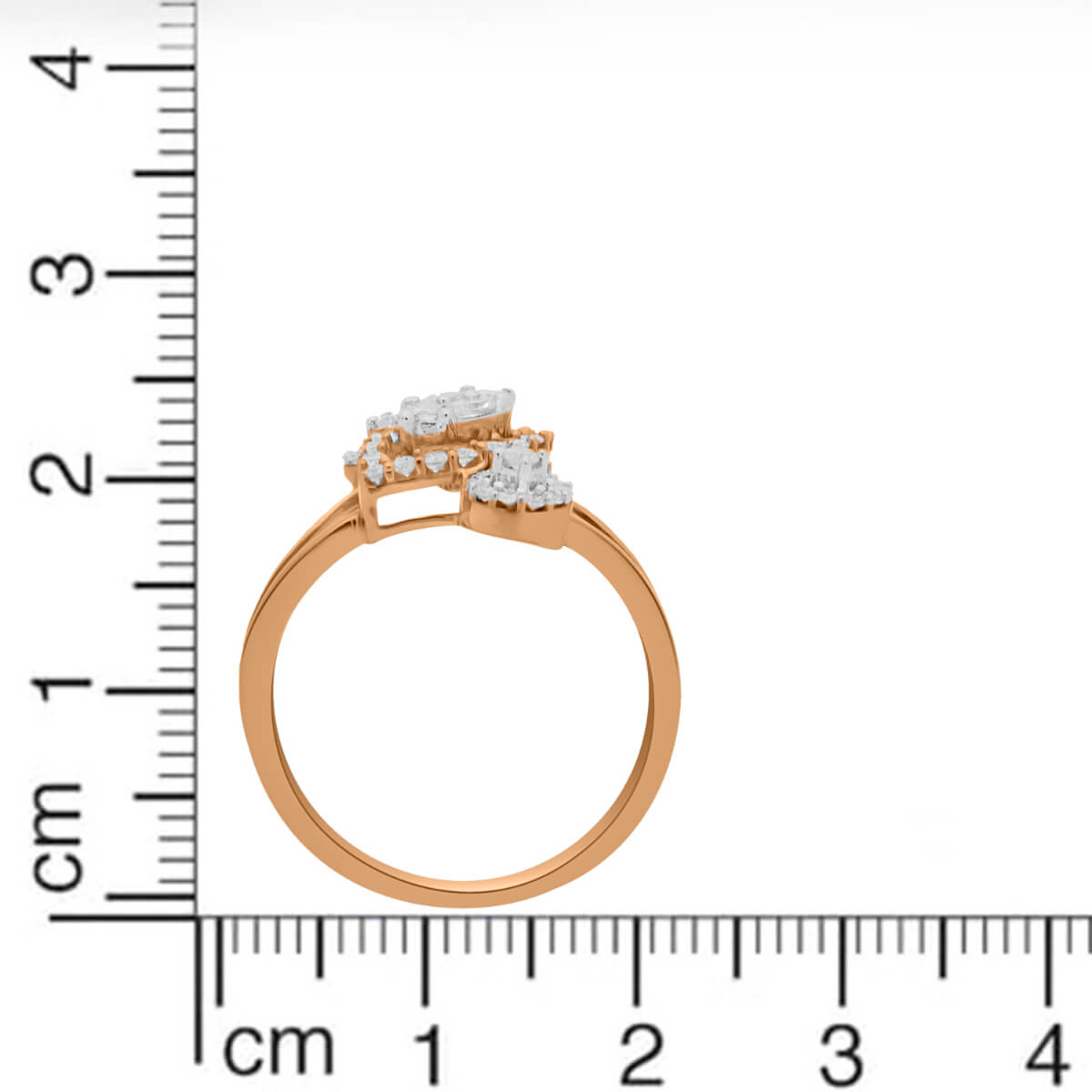 Gleaming Paisley Diamond Ring for Women