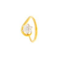 Diamond Ring for Women with Cheerful Floral