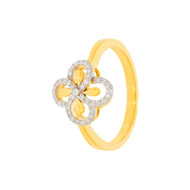 Lucky Clover Charm Diamond Ring for Women