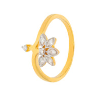 Graceful Cherry Blossom Diamond Ring for Women