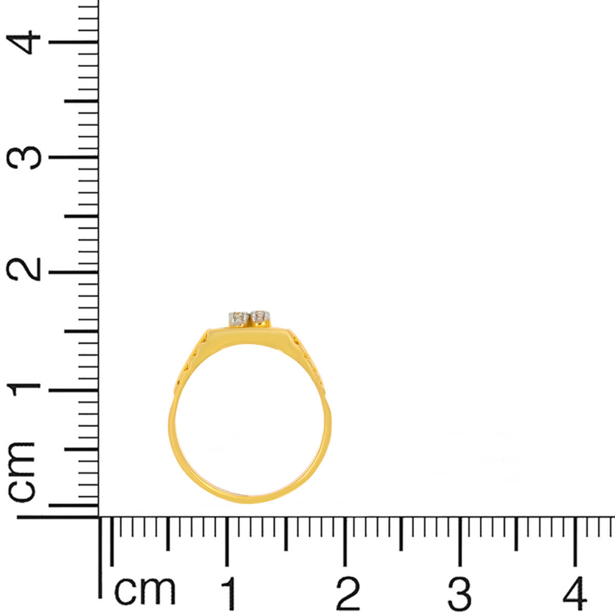 Gold Waves Men Diamond Ring for Men 18K