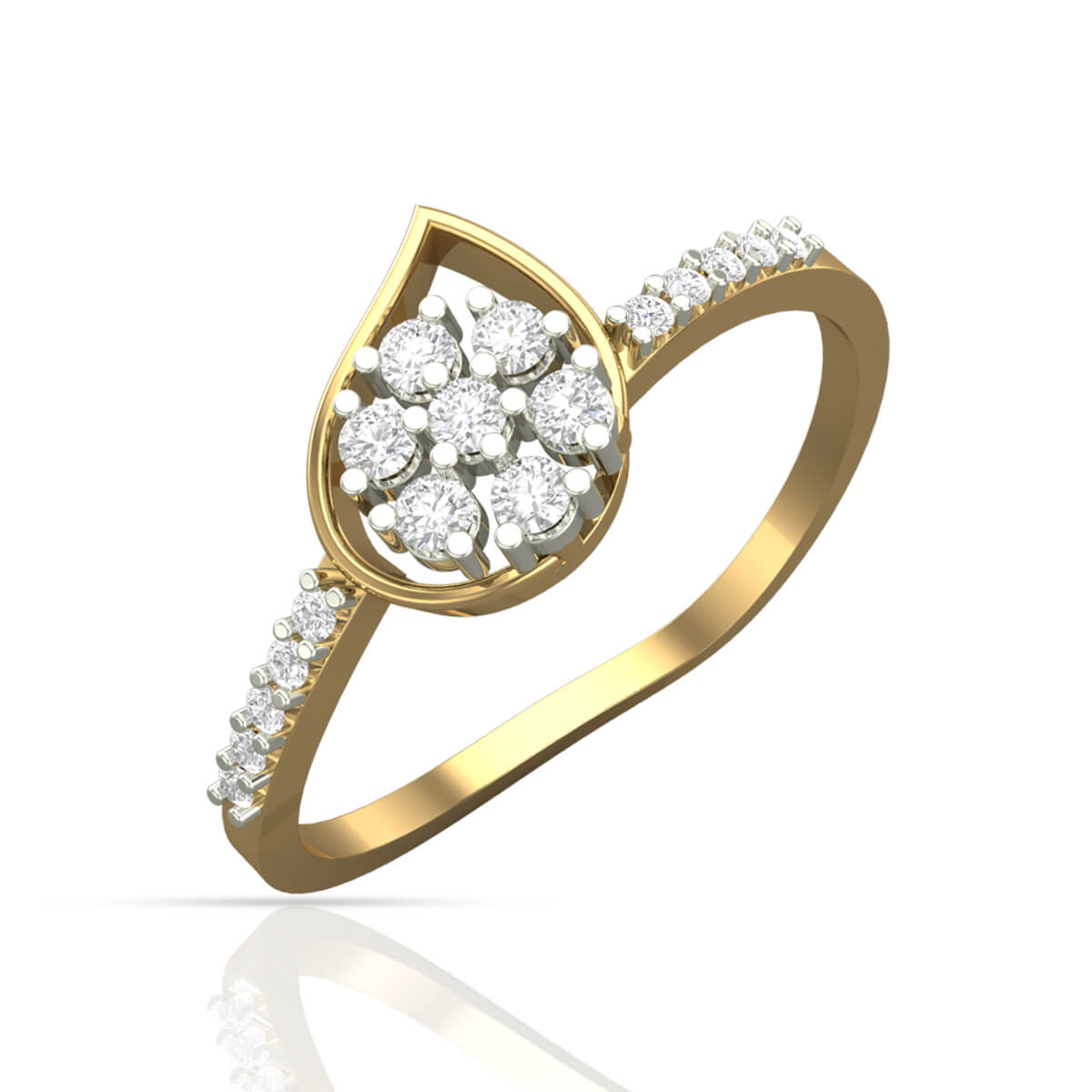 AlluRing for Women Flora Charm Diamond Ring for Women