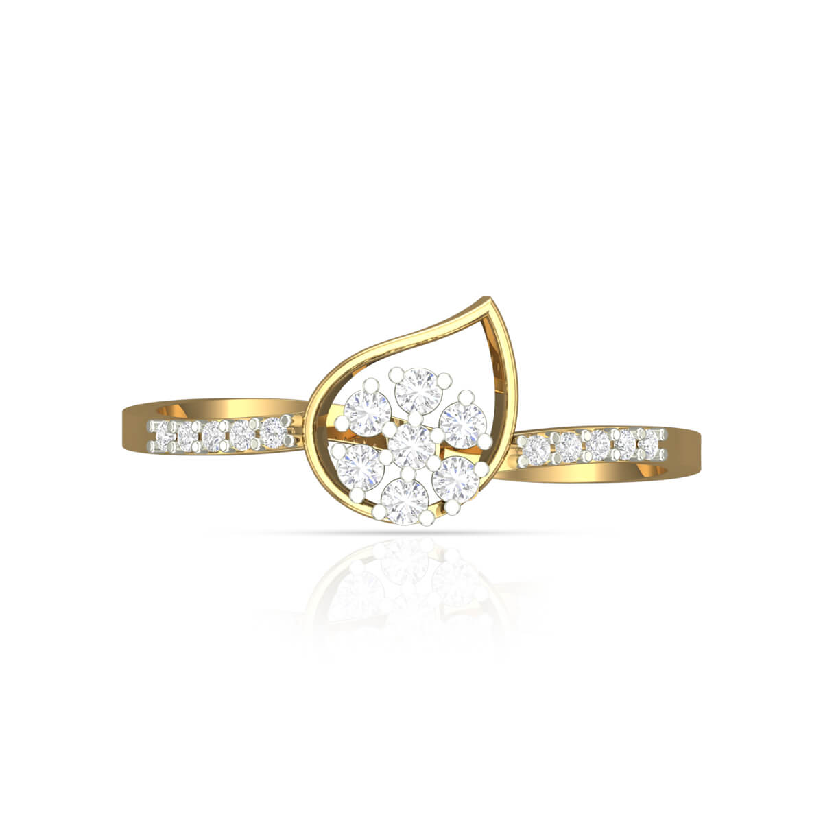 AlluRing for Women Flora Charm Diamond Ring for Women