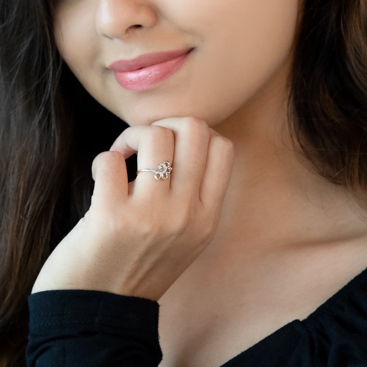 Delicate Charm Diamond Ring for Women
