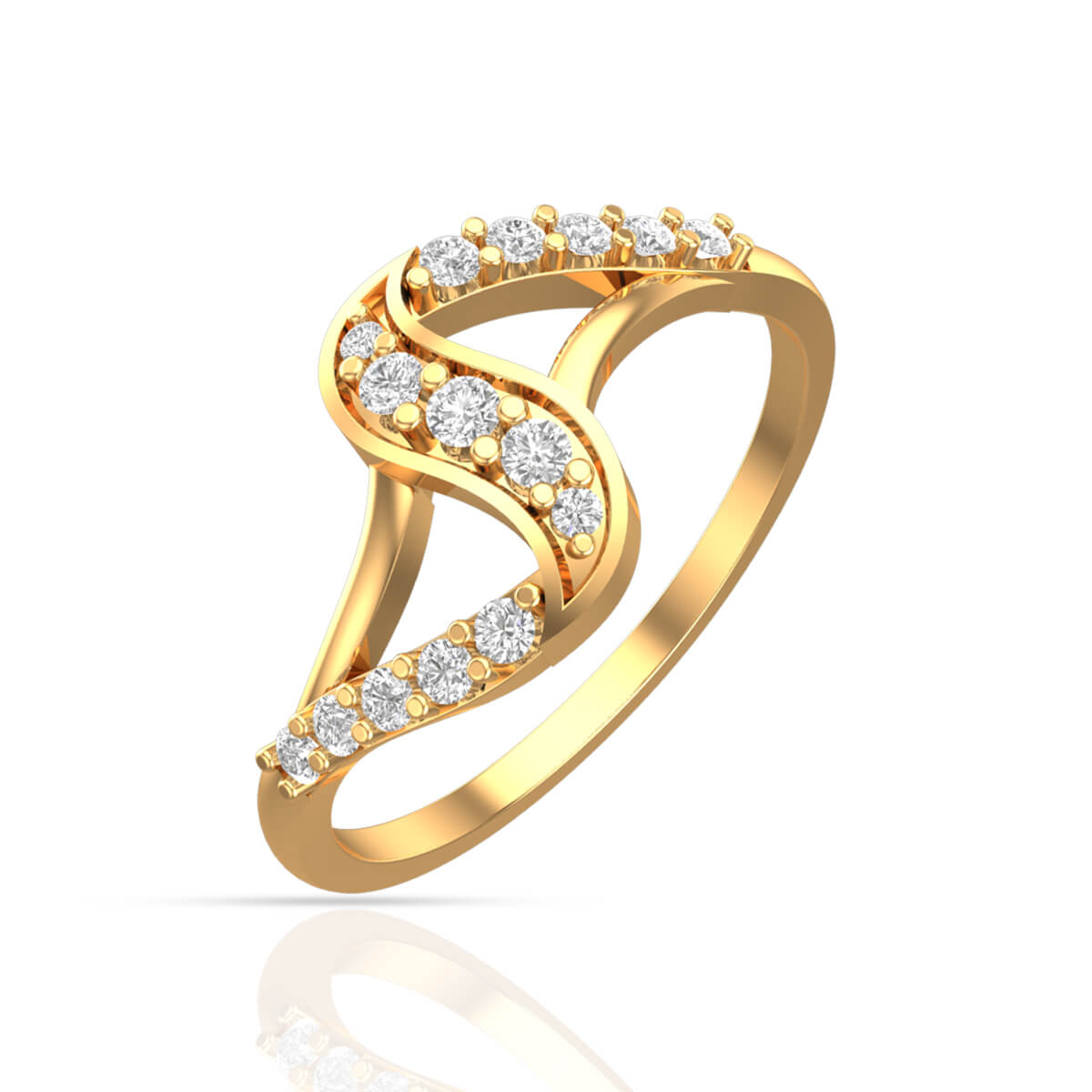 Spiral Elegance Diamond Ring for Women