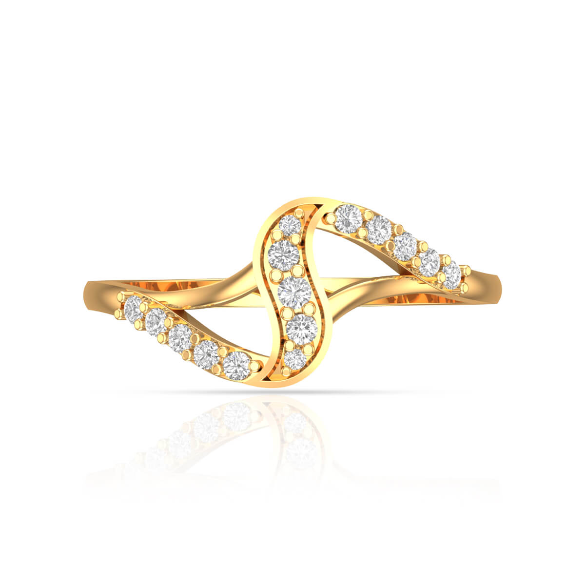 Spiral Elegance Diamond Ring for Women