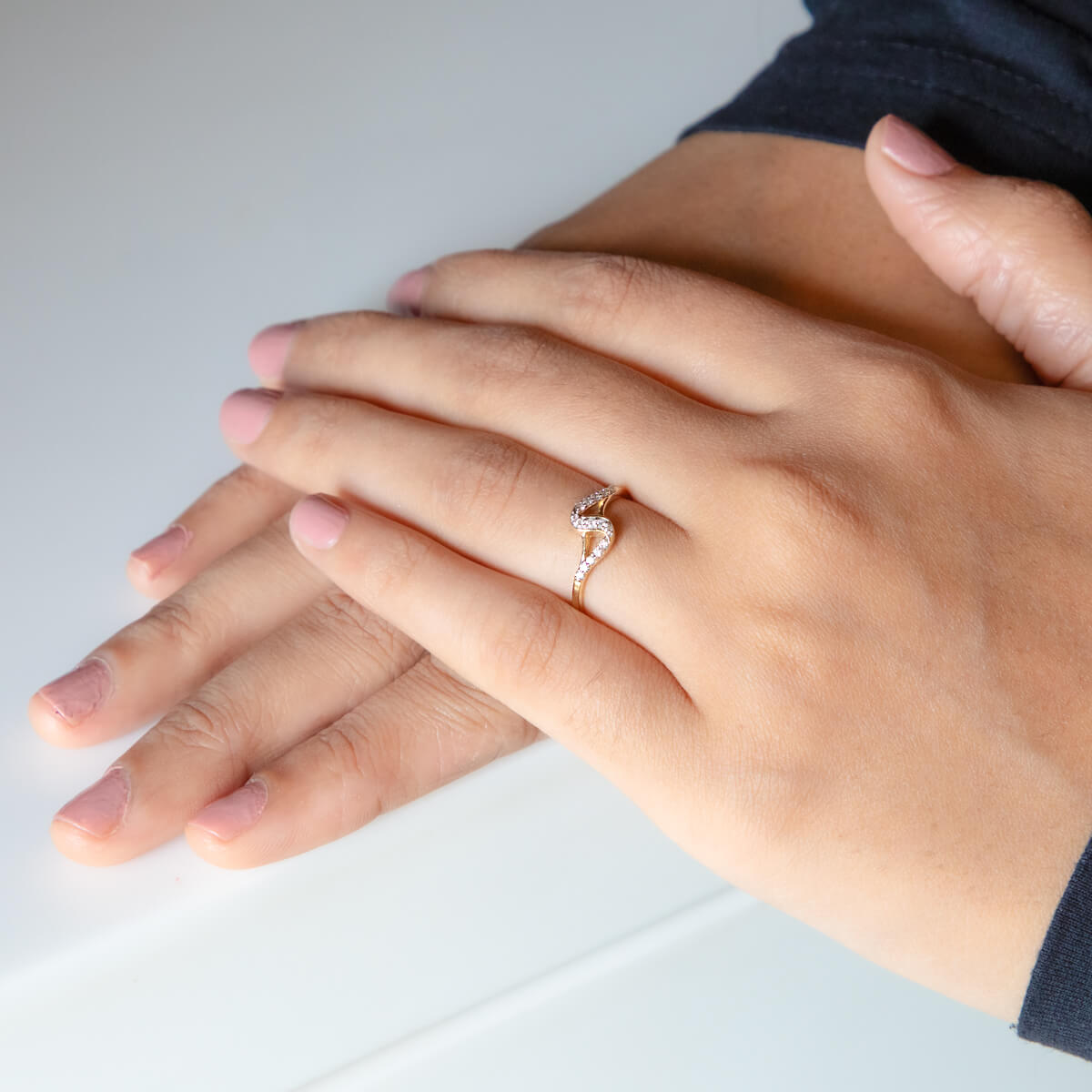 Spiral Elegance Diamond Ring for Women