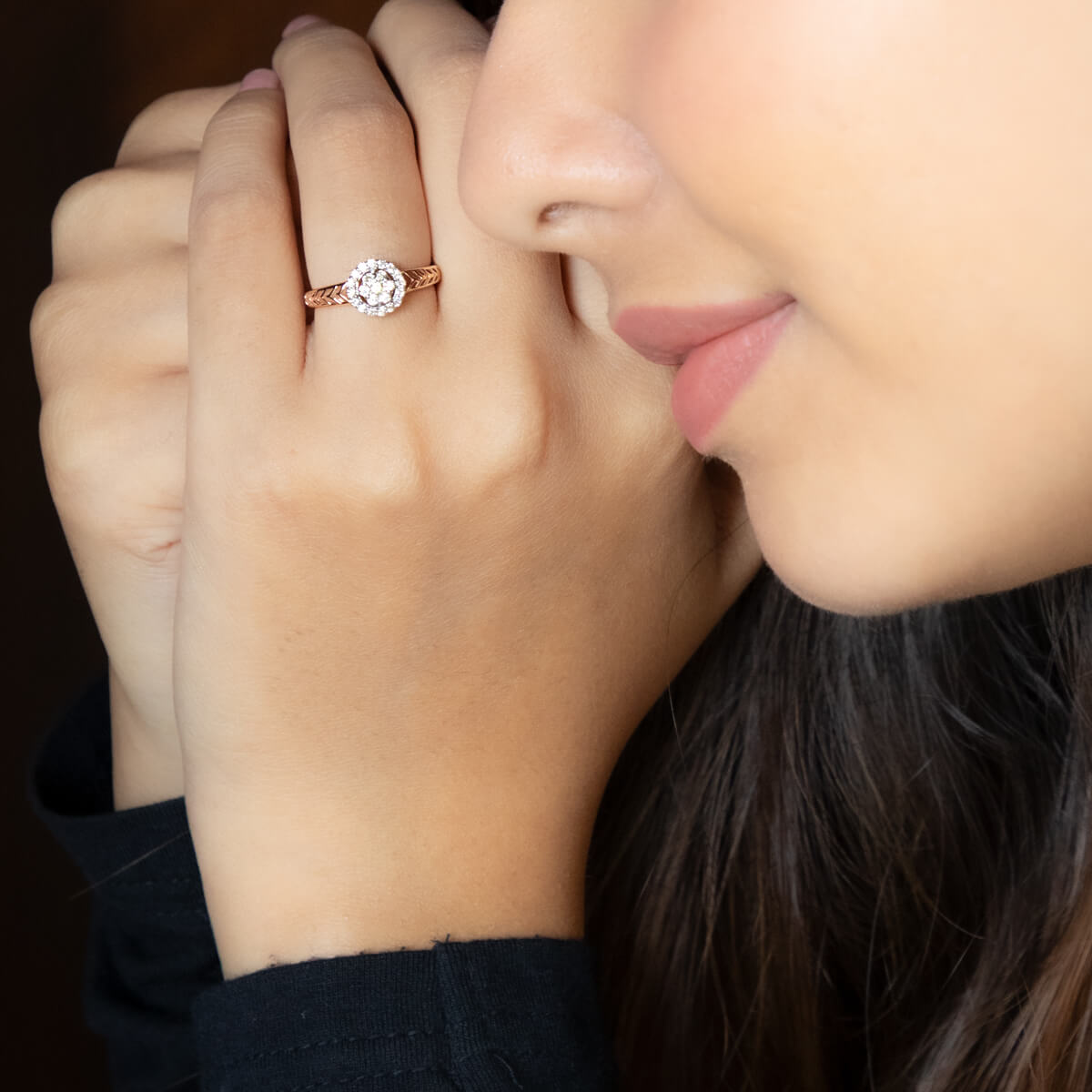 Dazzling Flora Bloom Diamond Ring For Women